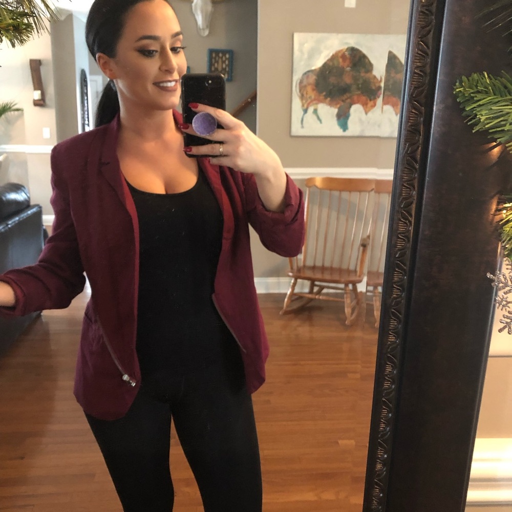 Burgundy Blazer